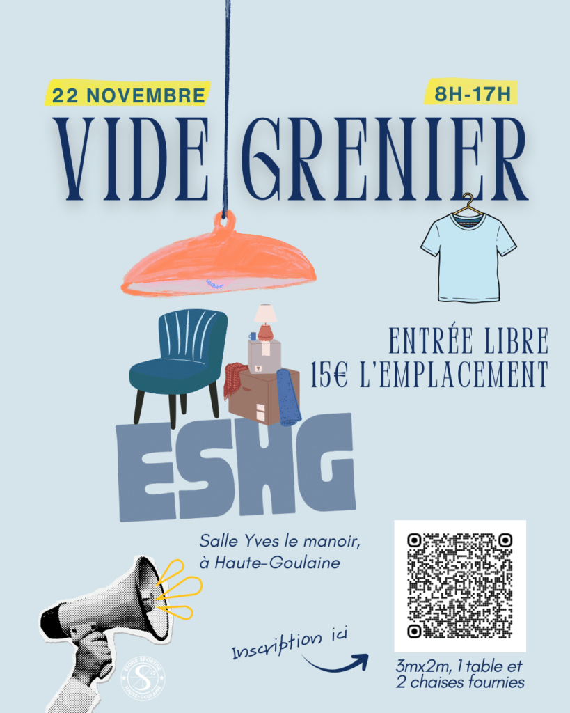 vide grenier eshg 22 11 2026